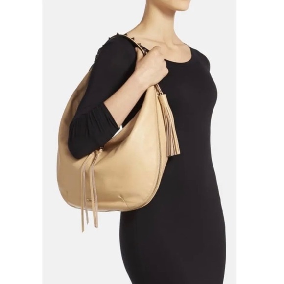 Rebecca Minkoff large slouchy shoulder bag tan color 100% leather, zipper - Picture 1 of 16